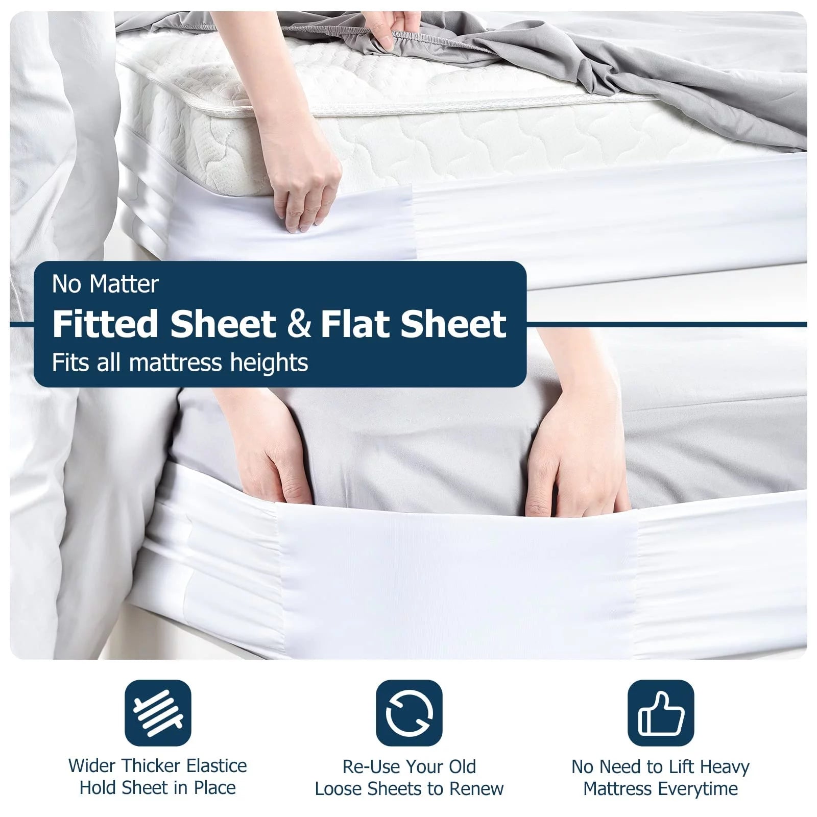 Queen 60'' X 80'' Bed Sheet Holder K4365