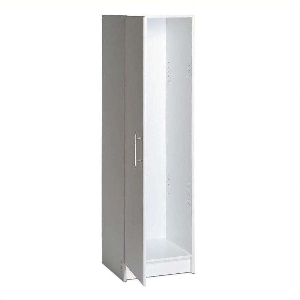 White 16" Wood Broom Cabinet Q277