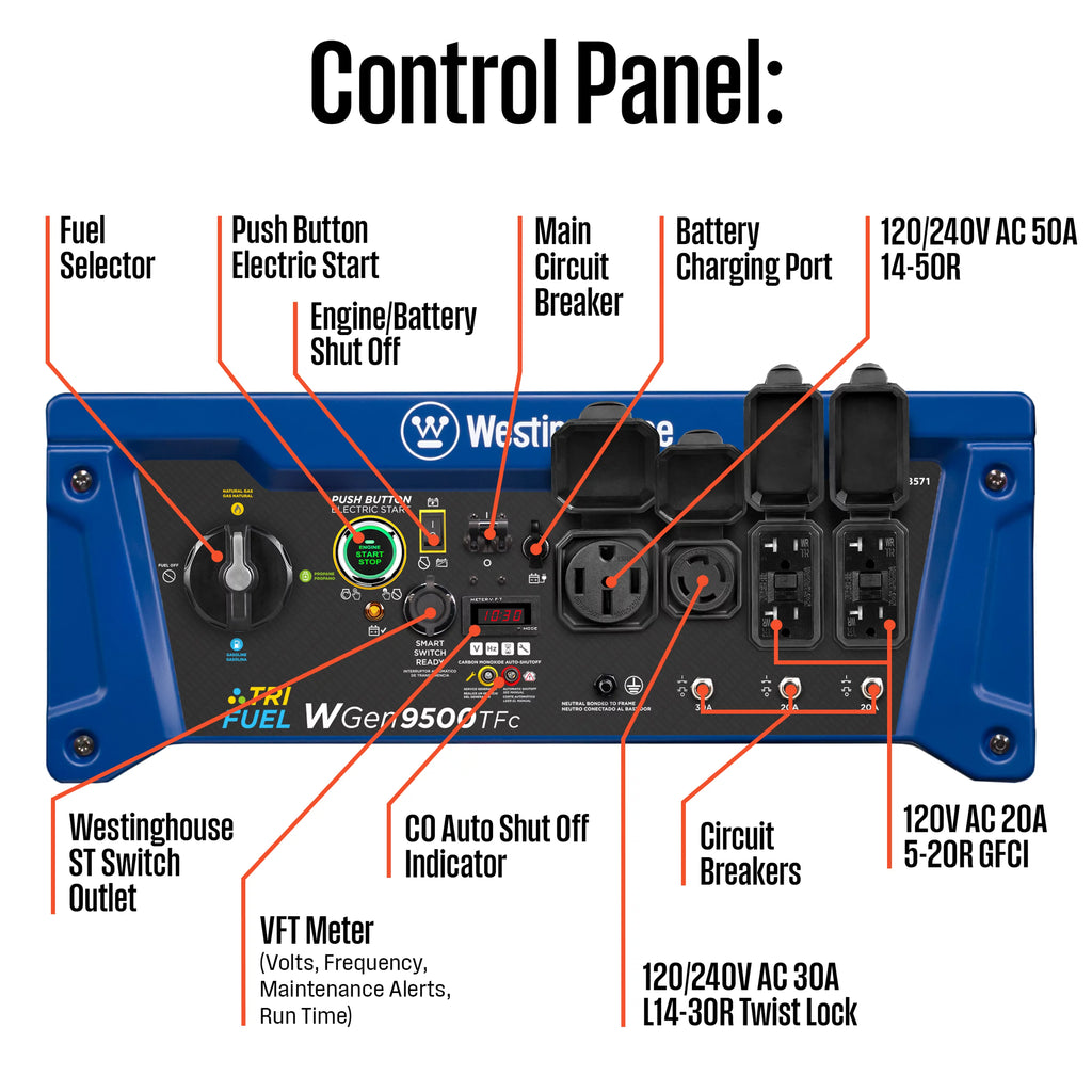 12,500 Peak Watt Dual Fuel Portable Generator H124262