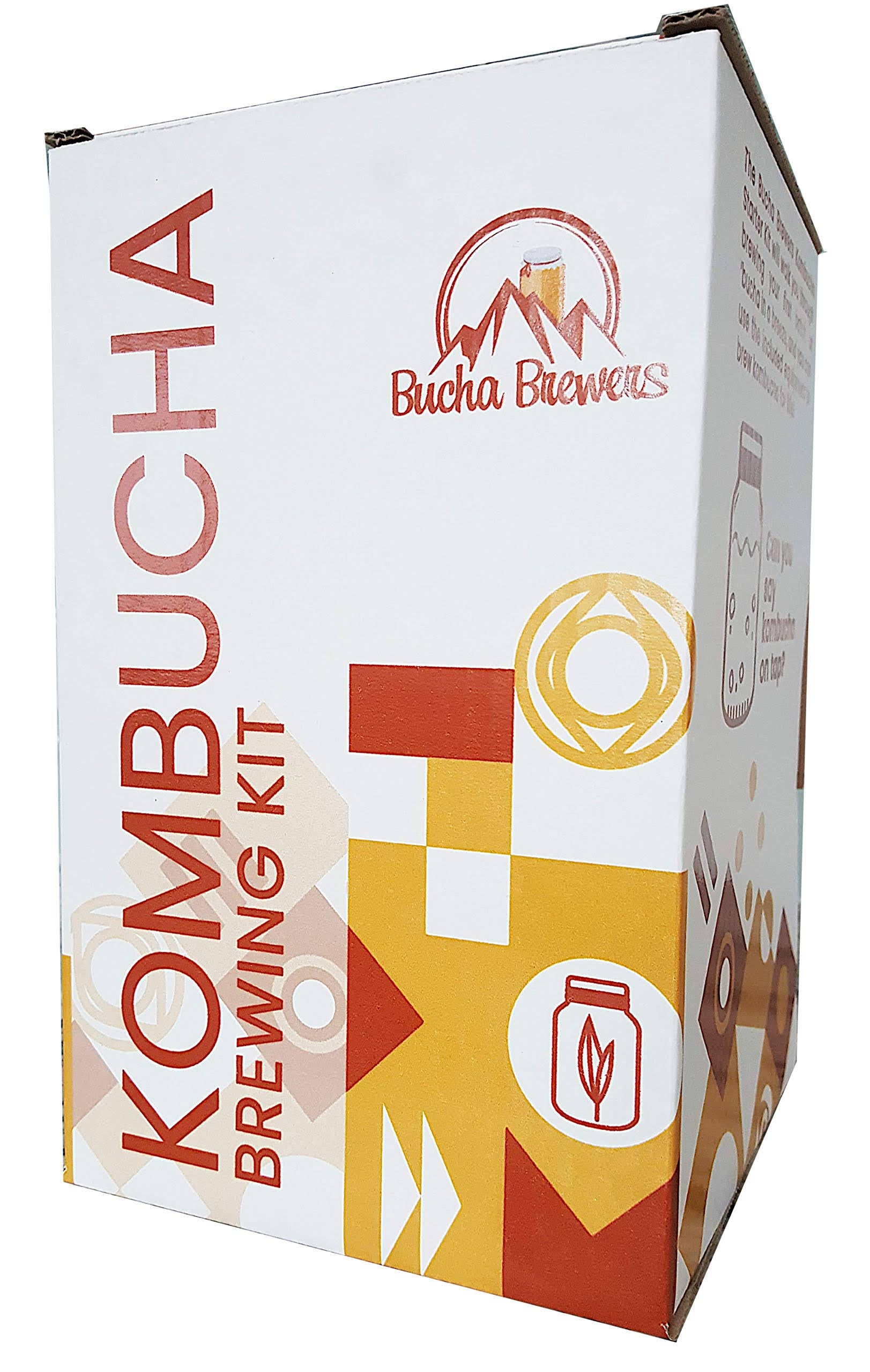 Kombucha Starter Kit with SCOBY, Starter Tea, Organic Sugar, Gallon Glass Jar with Lid T12499