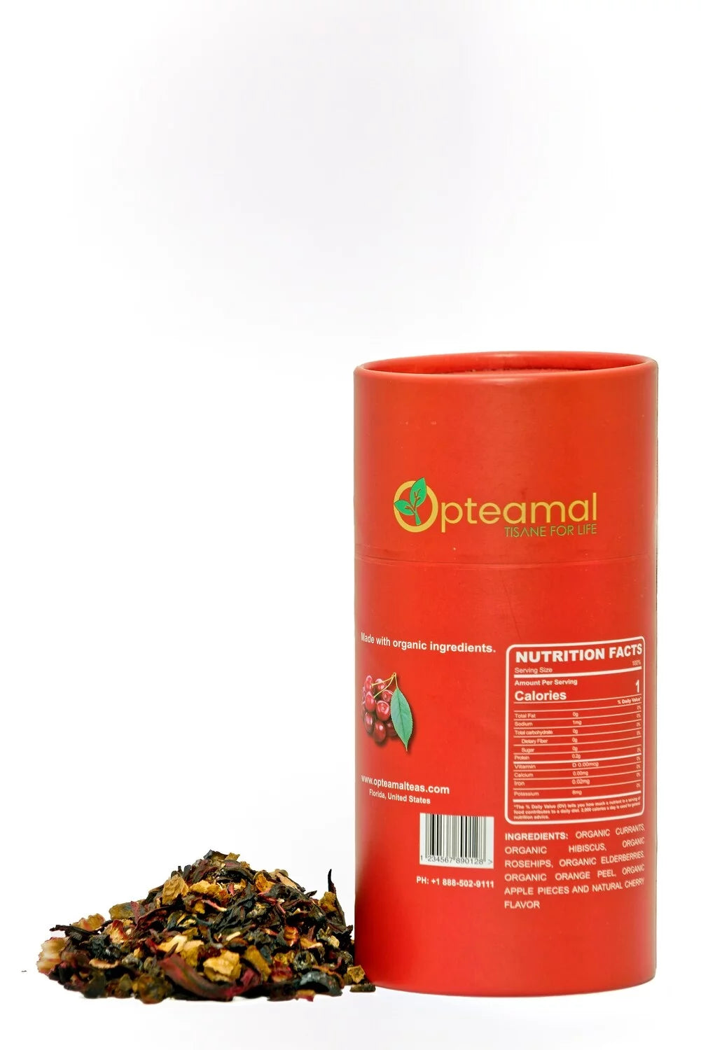 Organic Pure Loose Leaf Cherry Hibiscus Tea, 4oz A511