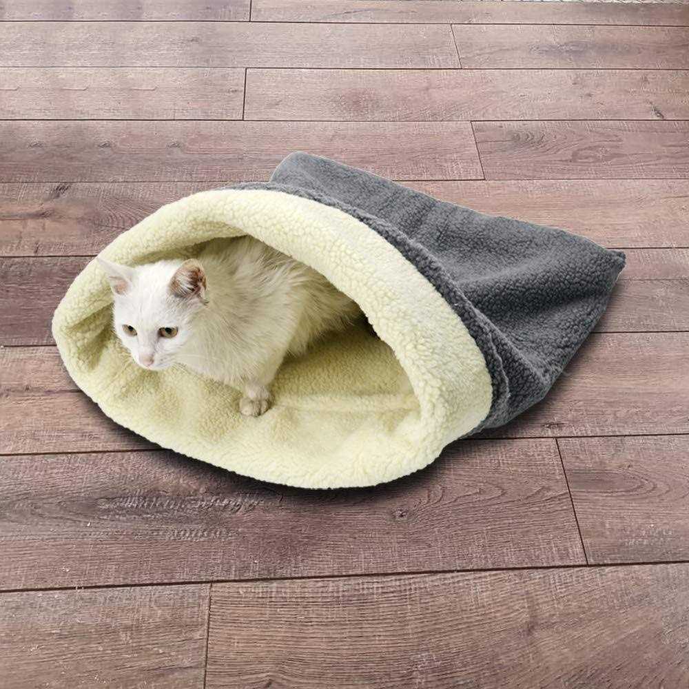 Cat Bed Cave Sleeping Bag Pet Mat Self Warming Pad Sack O12507