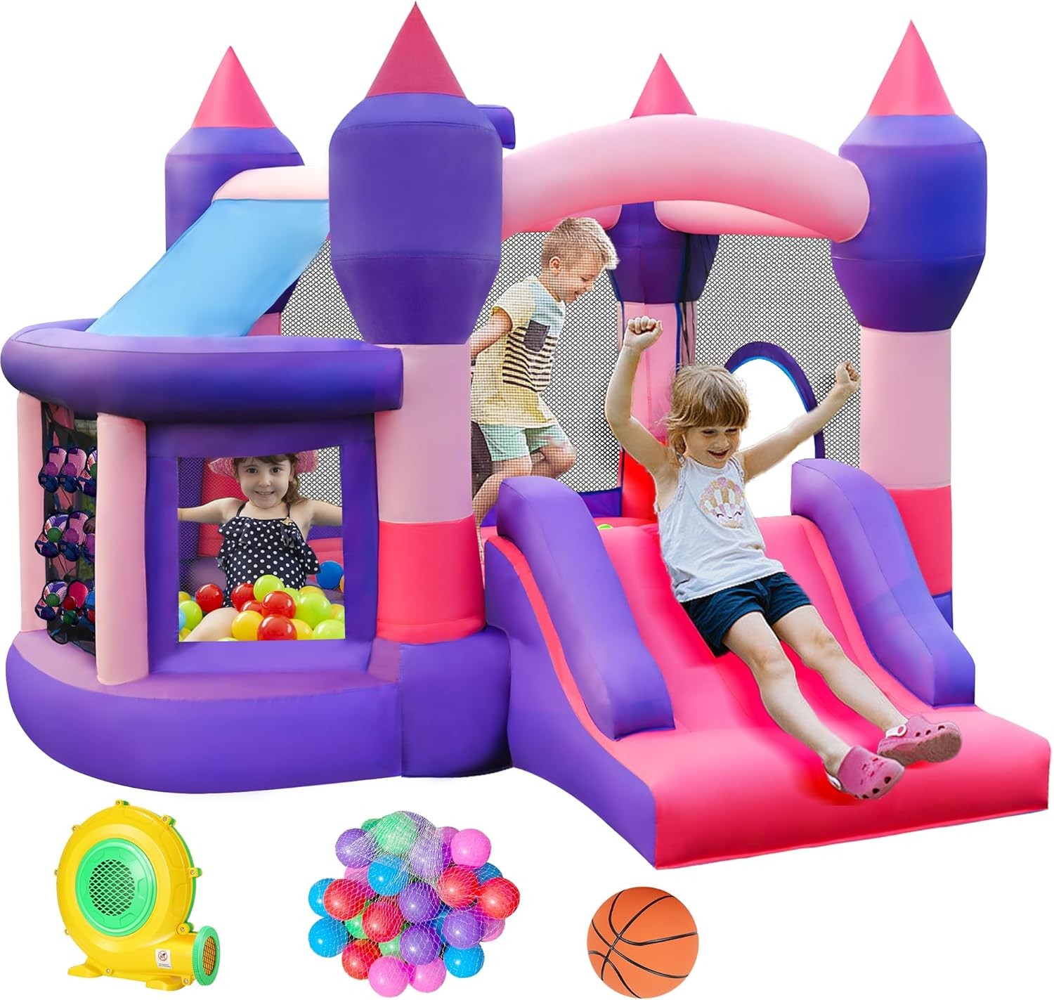 Inflatable Bounce House with Slide J643