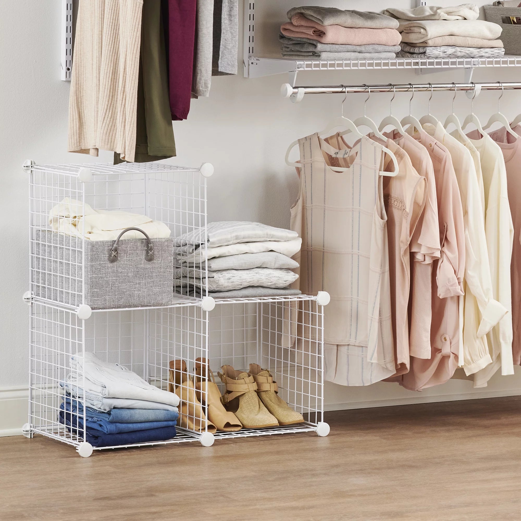 White 3-Piece Stackable Modular Storage Cube Set V922129