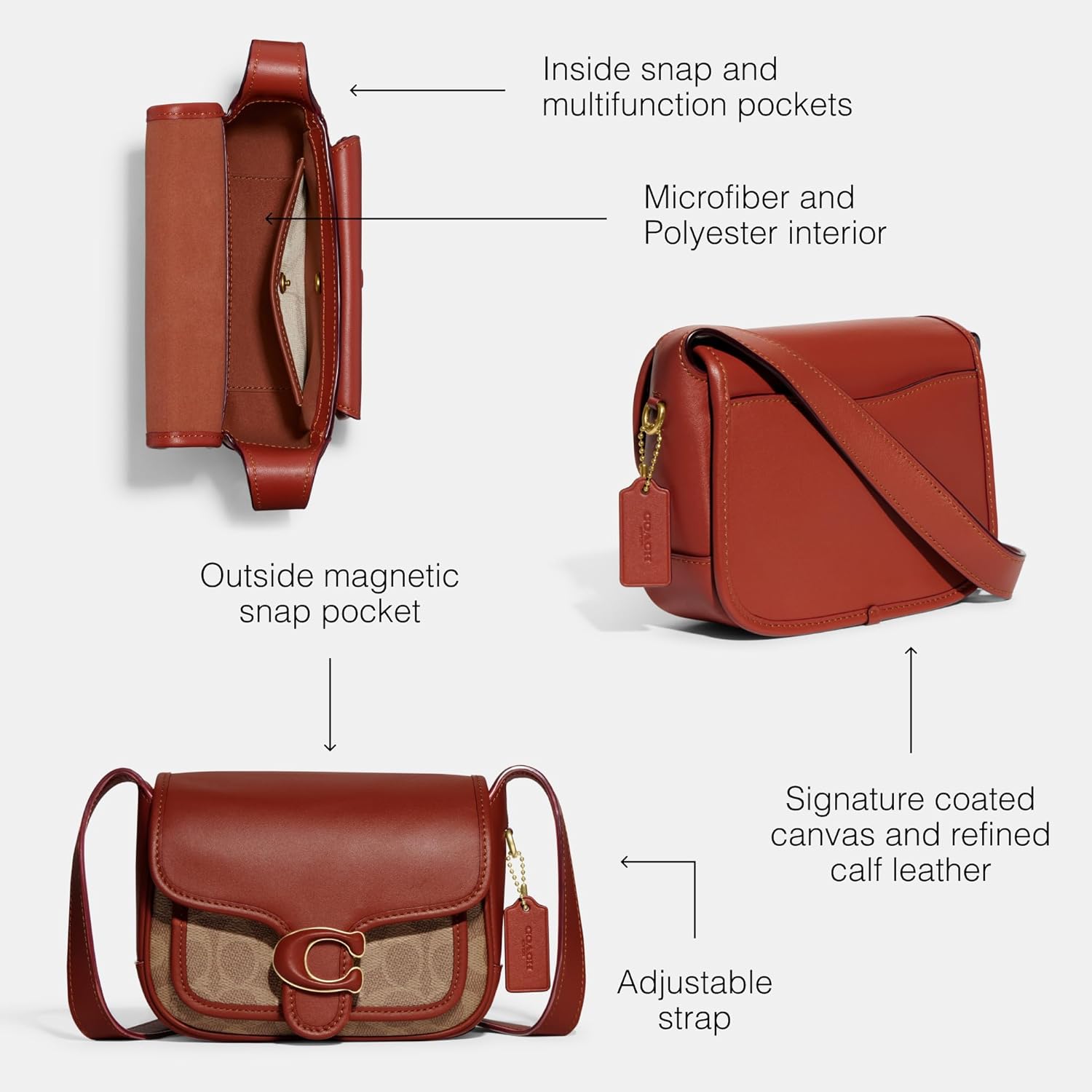 Tan Rust Coated Canvas Messenger X2283