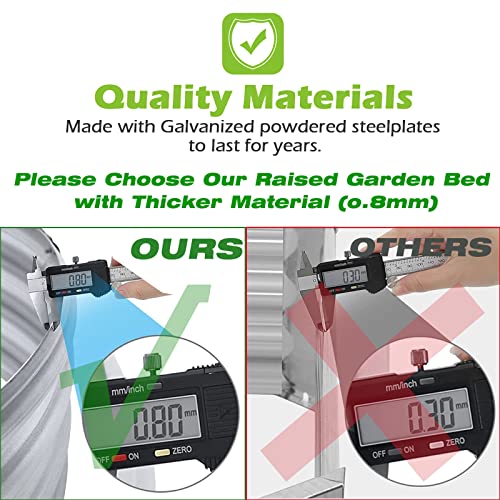 5ft Oval Galvanized Metal Raised Garden Bed Planter J47478