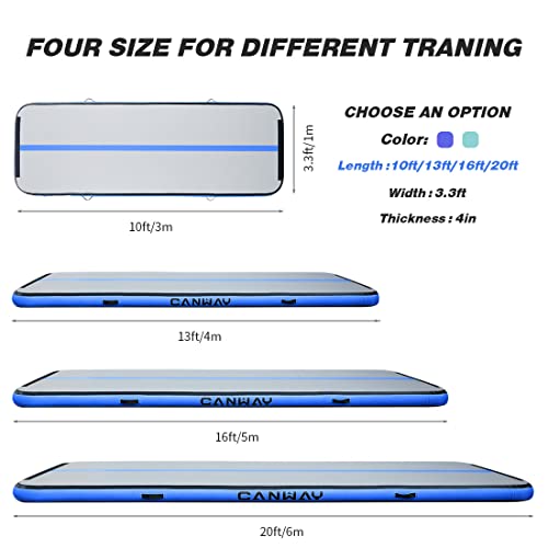 10ft/13ft/16ft/20ft Inflatable Gymnastics Mat with Electric Air Pump A170573