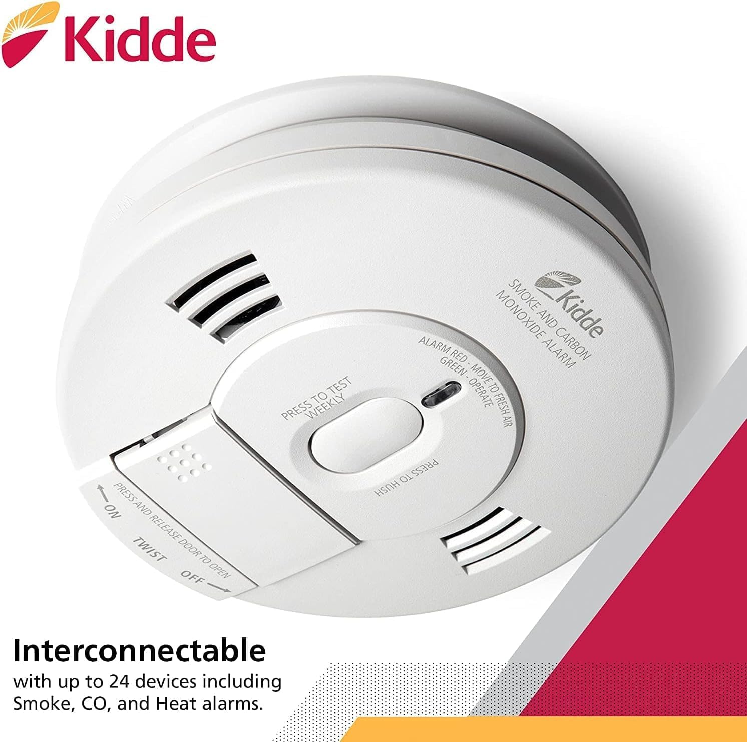 Hardwired Interconnect Smoke & Carbon Monoxide Alarm 6 Pack G789