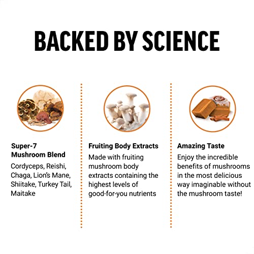 Mushroom Supplement with Lions Mane, Turkey Tail, & Cordyceps, 90 Vegetable Capsules W313371
