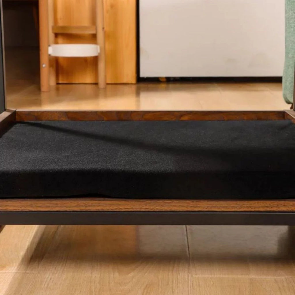 Brown End Table with Storage Drawer and Cat Resting Seat F810833