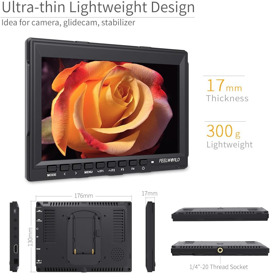 7 Inch 1280x800 IPS Field Monitor with Sunshade S926441
