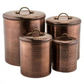 Set of 4 Antique Copper Canisters I2053