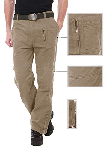 Men's Cotton Multi-Pockets Work Cargo Pants I780