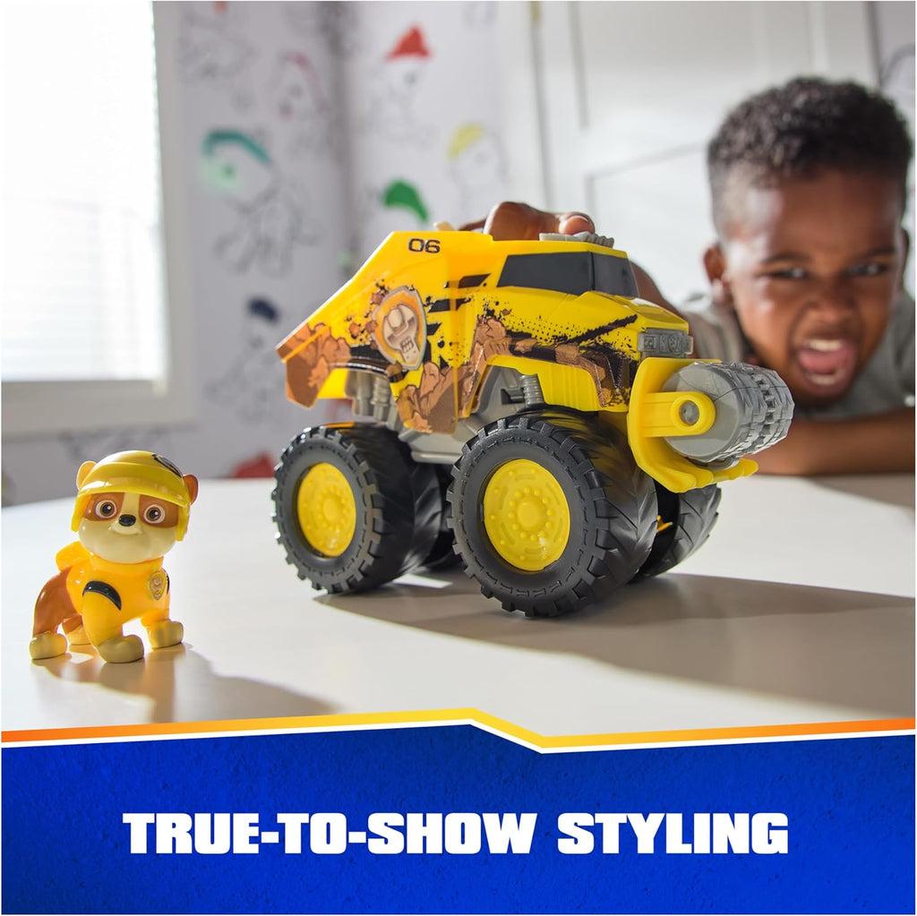 Paw Patrol Rubble’s Bulldozer Toy Truck with Vehicle Transformation and Collectible Action Figure J34095