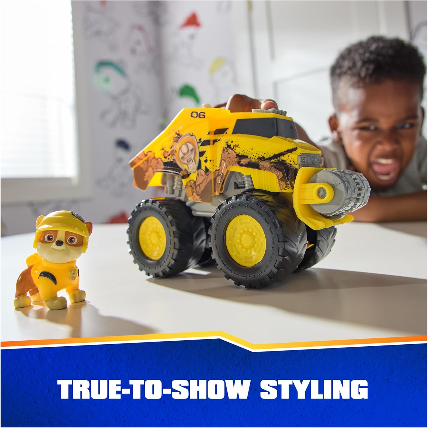 Paw Patrol Rubble’s Bulldozer Toy Truck with Vehicle Transformation and Collectible Action Figure J34095