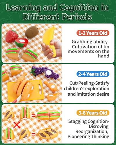 80pcs Pretend Play Food Set with Picnic Basket U253