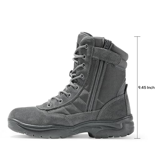 Military Tactical Work Boots Leather Combat Boots 6-8 Inches X4263