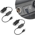 2PCS USB to Cigarette Lighter Adapter 12V F865