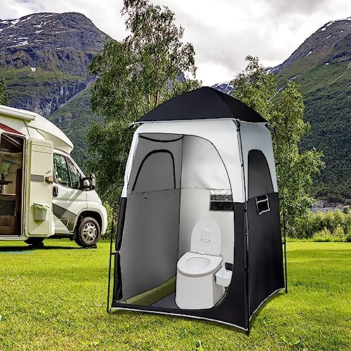 6.8FT Shower Tent with Mesh Floor & Carrying Bag T379686