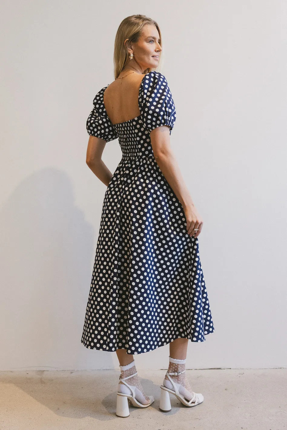 Polka Dot Midi Dress O516246