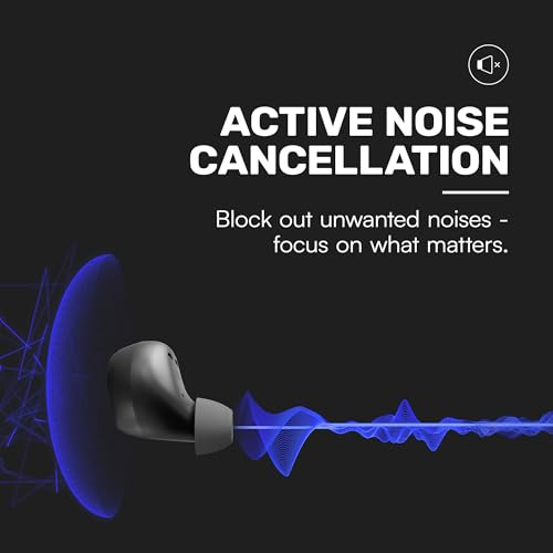 Carbon Black Bluetooth True Wireless in-Ear Earbuds with Active Noise Cancellation M427