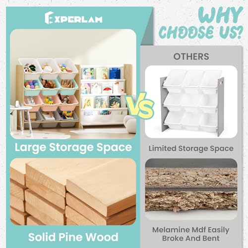 12 Bin 4 Shelf Toy Storage Organizer with Bookshelf P521
