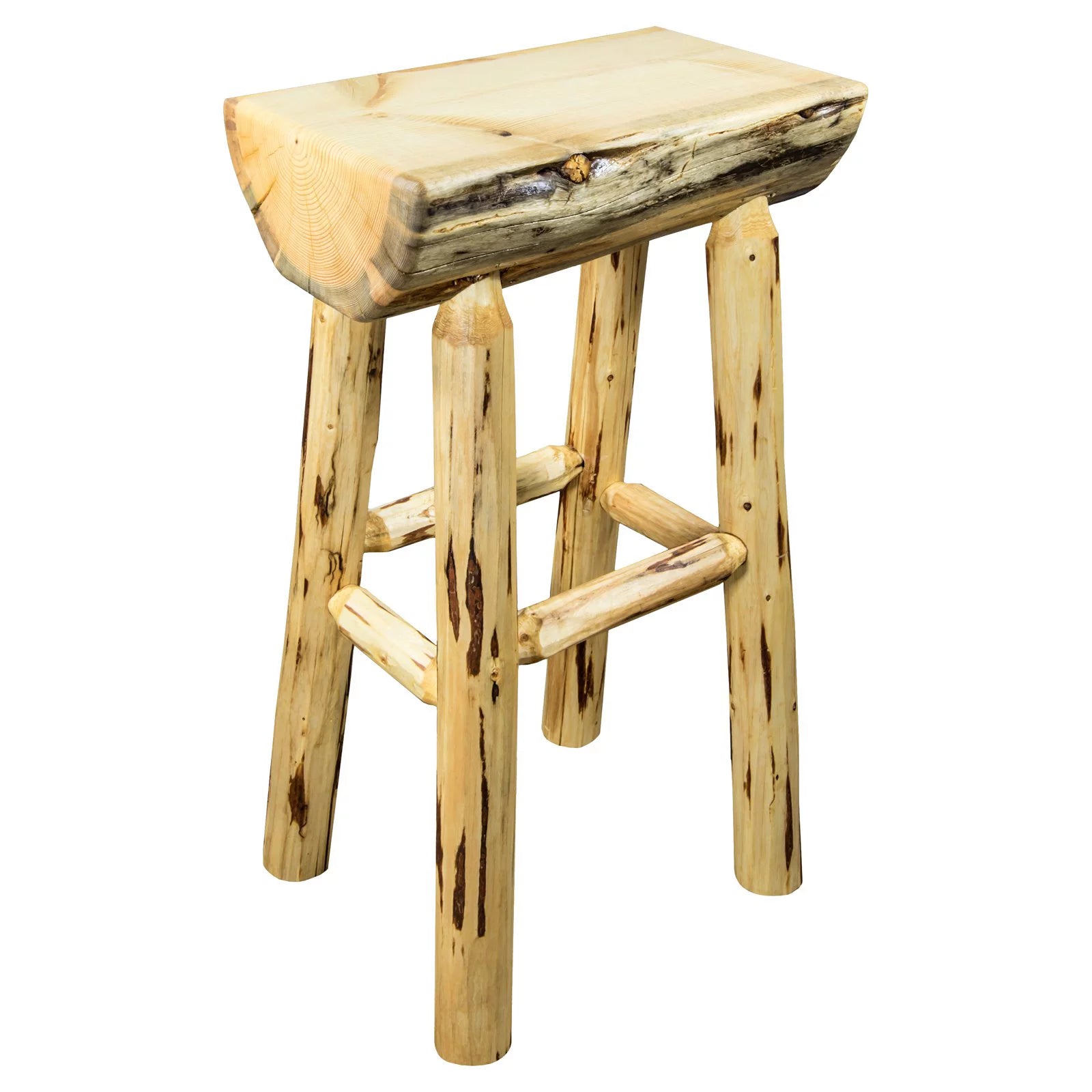 Montana 30 in. Half Log Bar Stool I1567