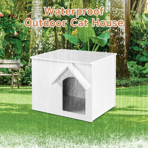 Waterproof Insulated Cat House with Escape Door W8679