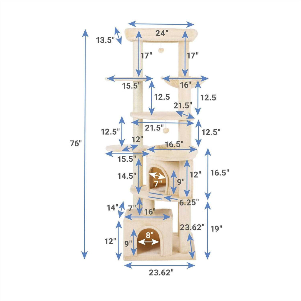 76-in XXL Heavy Duty Cat Tree F351