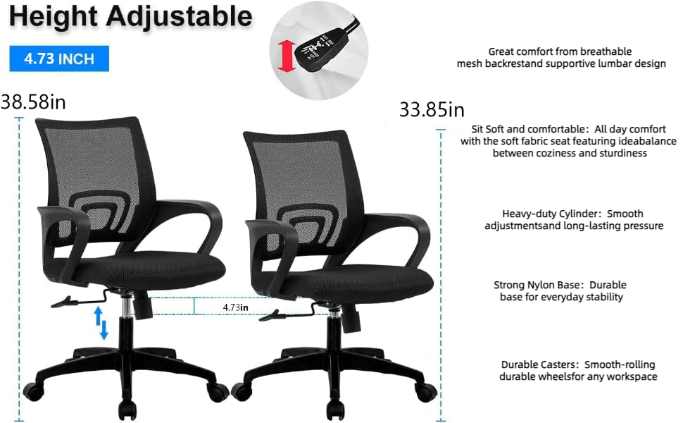 Blue Adjustable Ergonomic Mesh Office Chair J913156