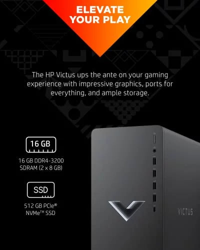 Gaming Desktop Computer, AMD Ryzen 7, 16 GB SDRAM, 512 GB SSD, Windows 11 Home J2343