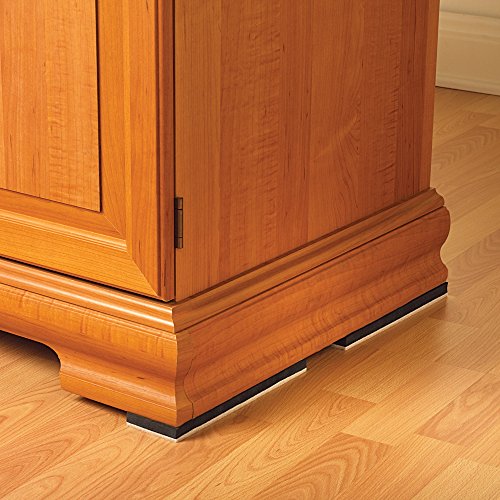 2-1/2" x 9" Reusable Plastic Carpet Slider 4 Pack & 3 1/2" x 6" Oval Reusable Furniture Sliders for Carpet Beige 8 Pack E1379