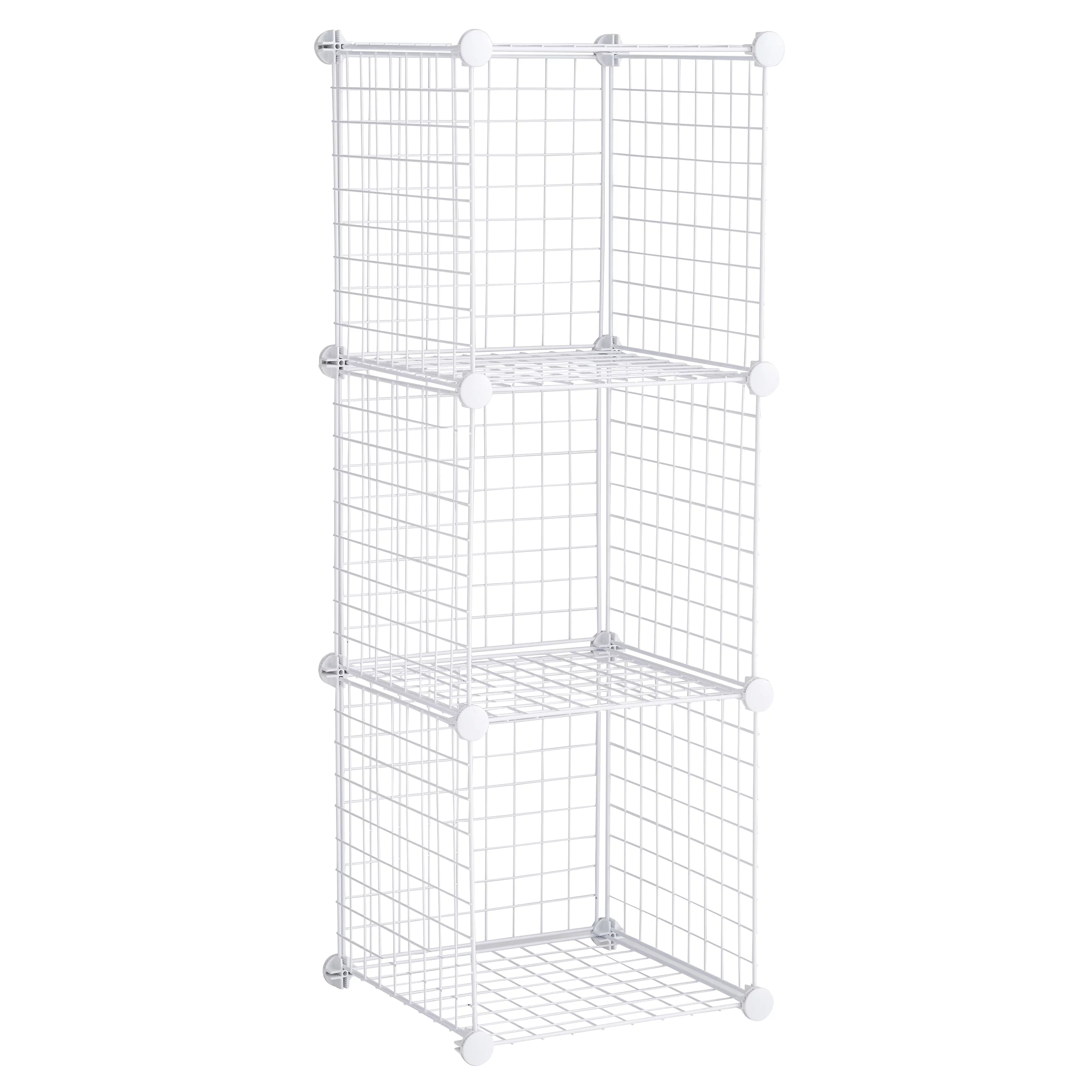 White 3-Piece Stackable Modular Storage Cube Set V922129
