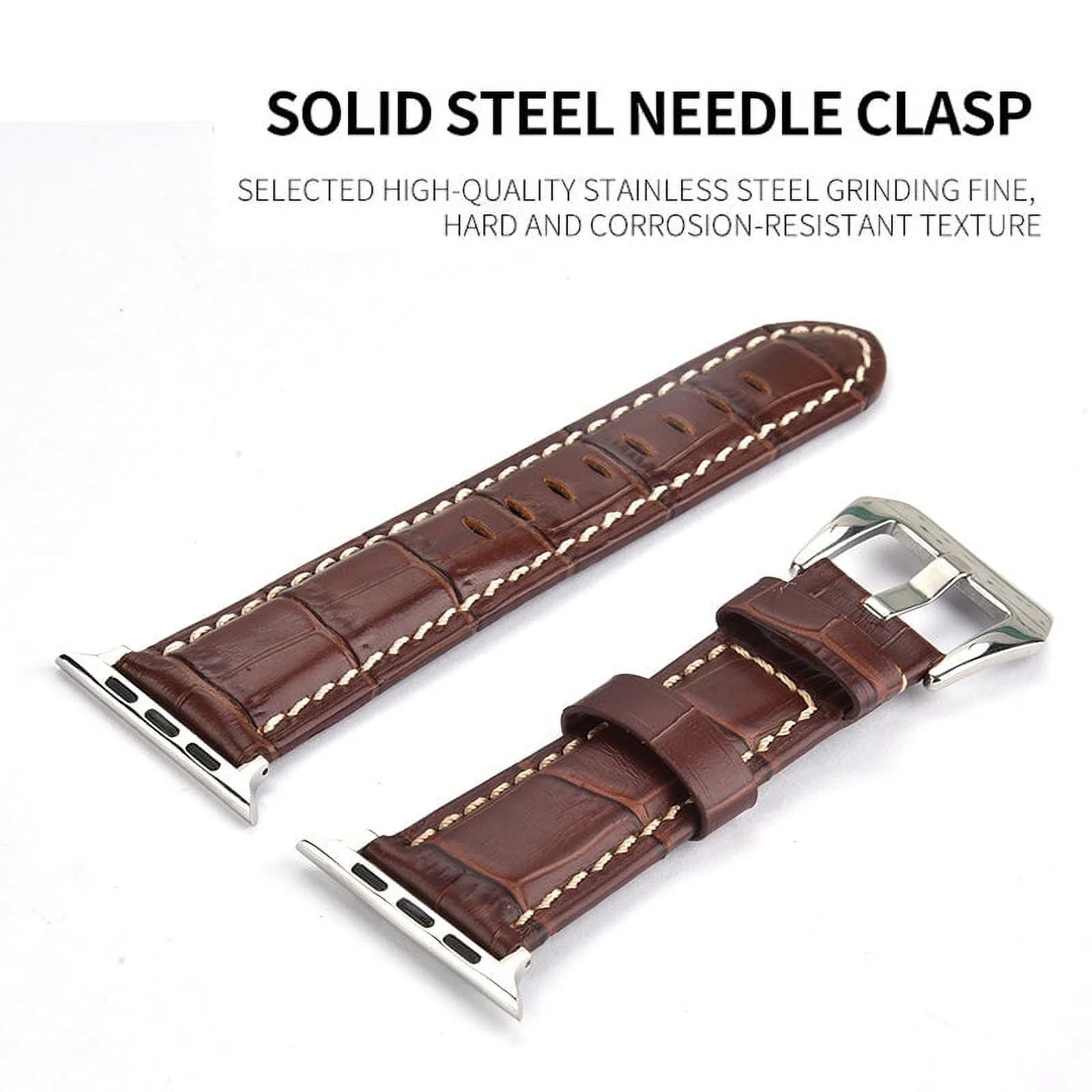 Khaki Leather Band 49mm 44mm 45mm 42mm Wristband N522422