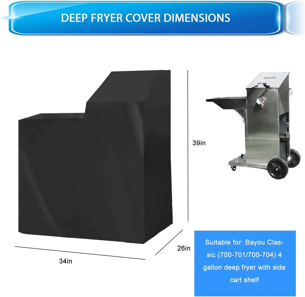 Black Deep Fryer Cover for 4 Gallon Deep Fryer O9575