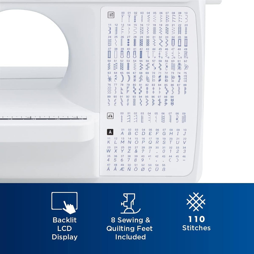 Computerized Sewing and Quilting Machine with 165 Built-in Stitches and LCD Display A3892
