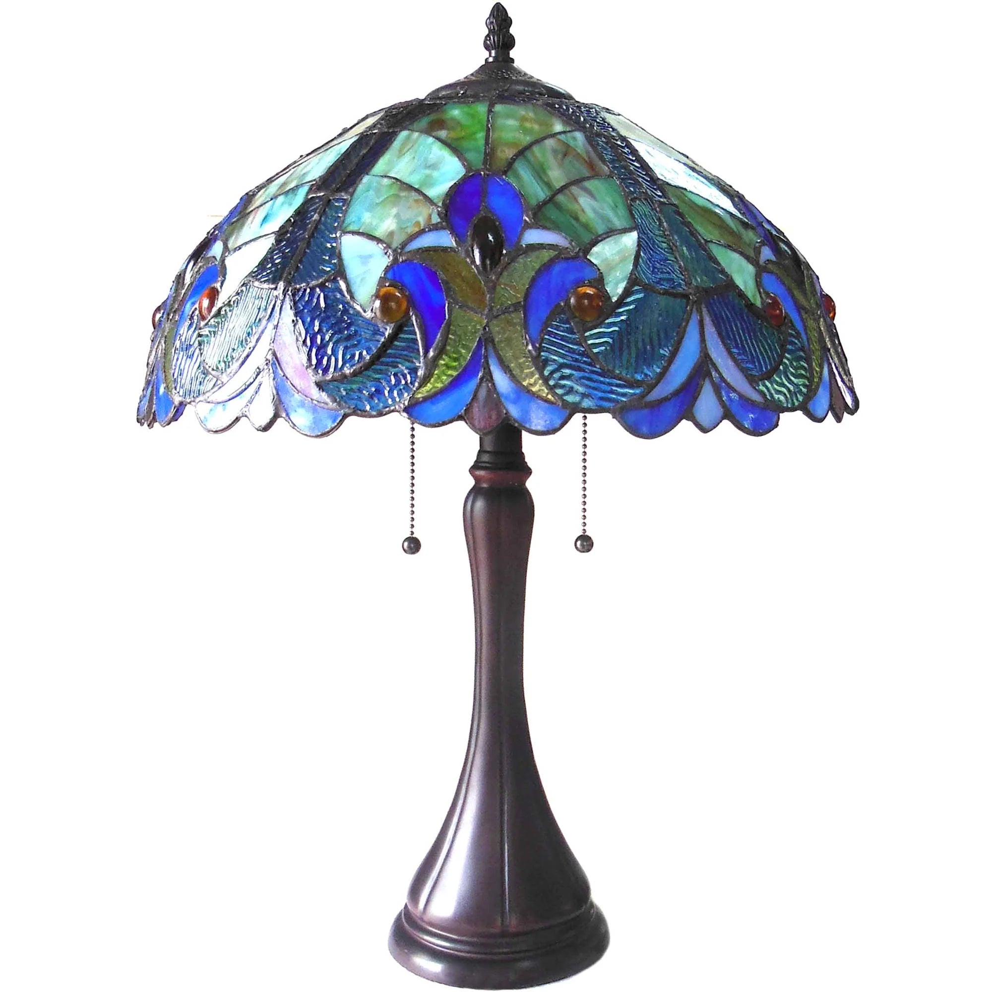Tiffany-Style 2-Light Table Lamp with 16" Shade U8324