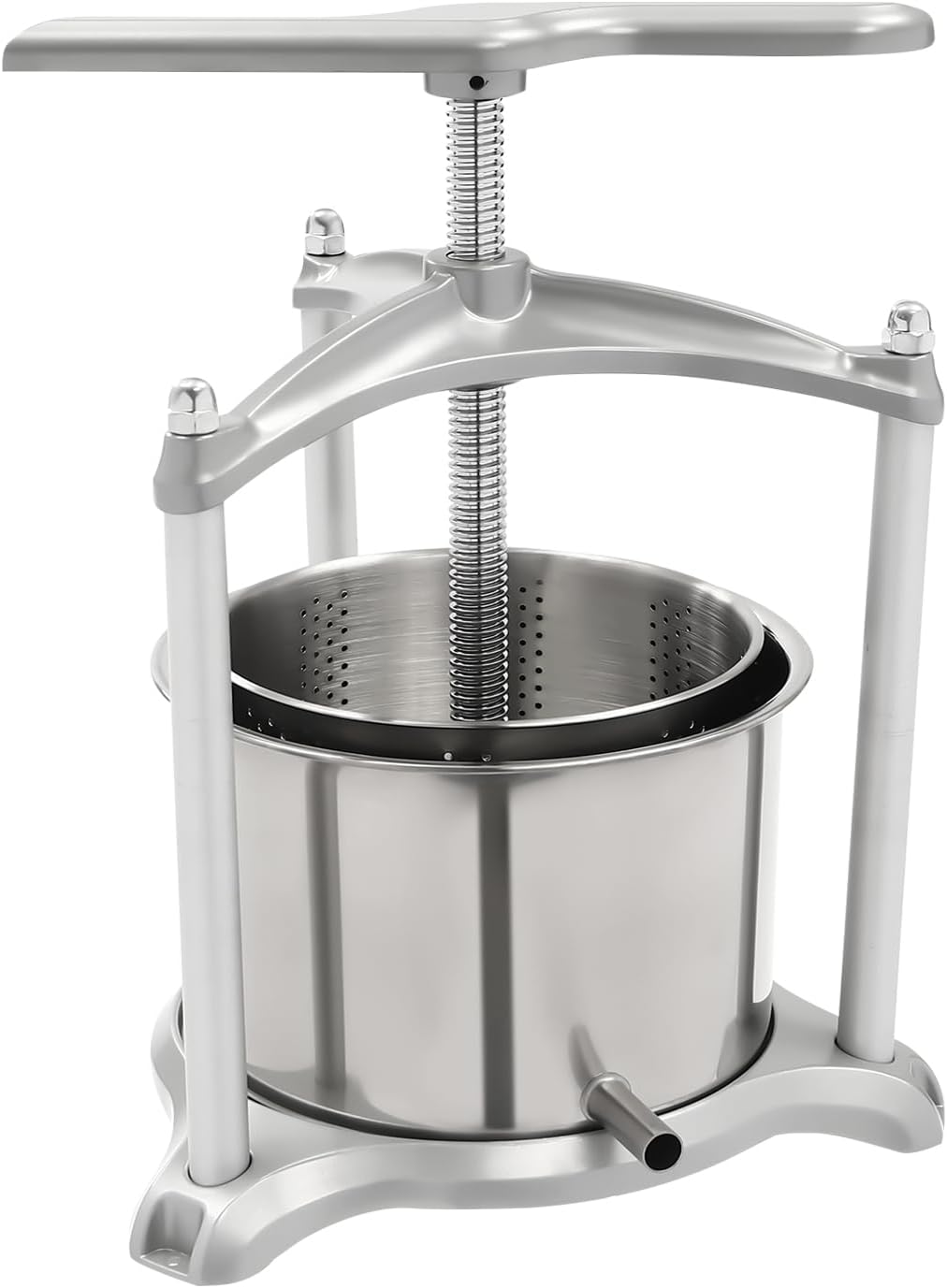 Stainless Steel Fruit Press with Dual Barrels and Filter Bag Z199