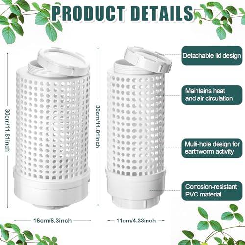 4 Pcs Worm Composter Compost Bin B125061