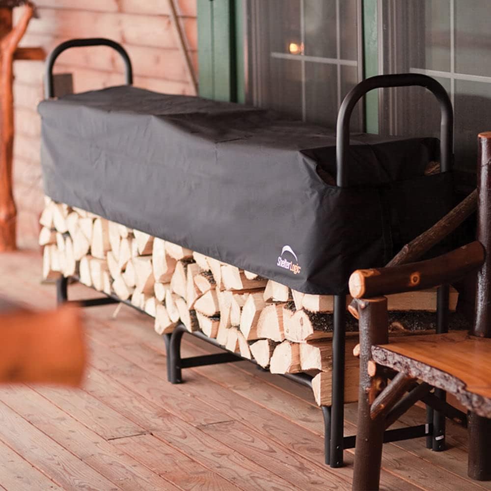8' Firewood Rack with Adjustable Cover I484594