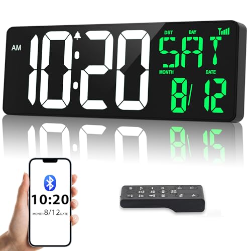 17 Inch Digital Wall Clock with Remote N3953