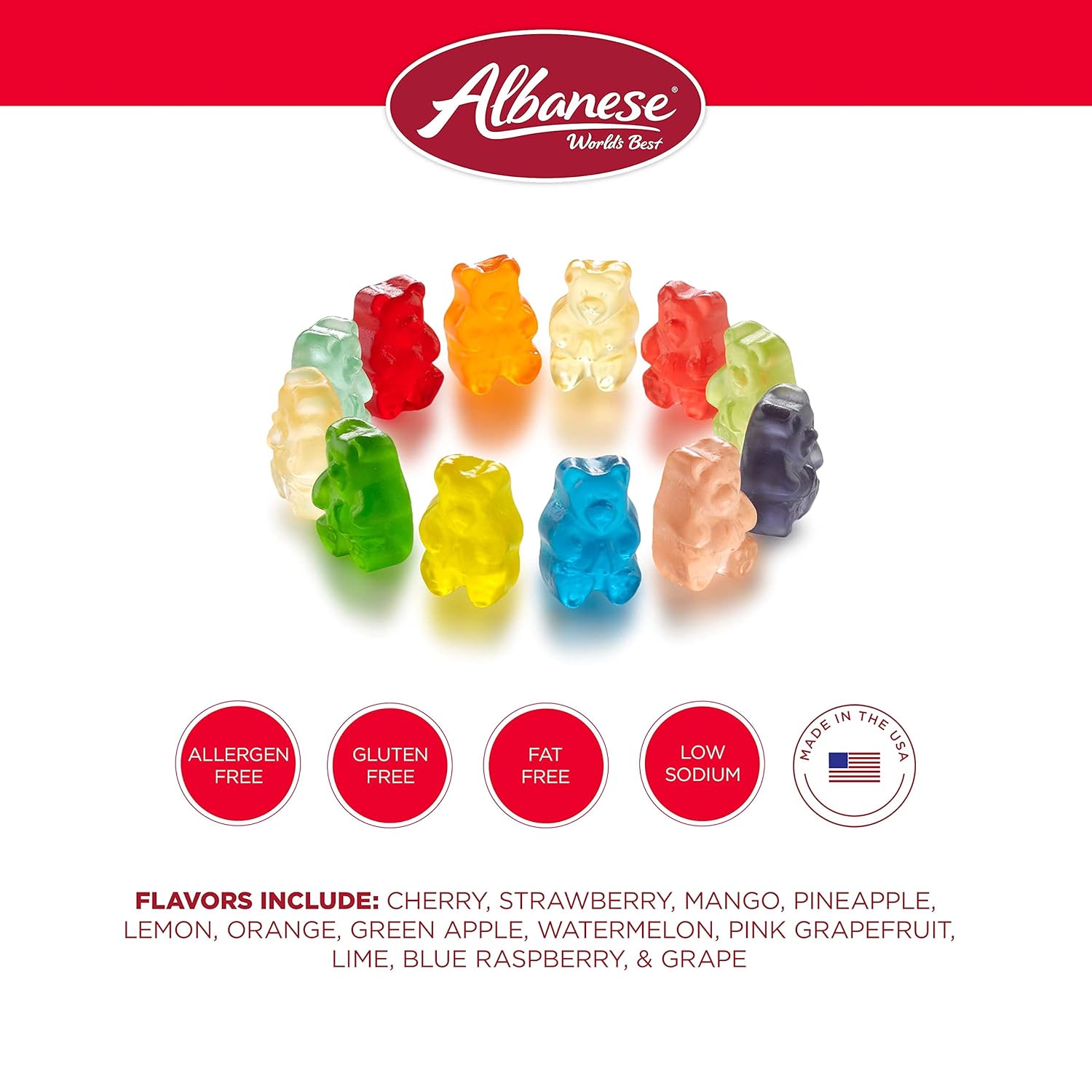 12 Flavor Gummi Bears, 36oz Bag of Candy M881901
