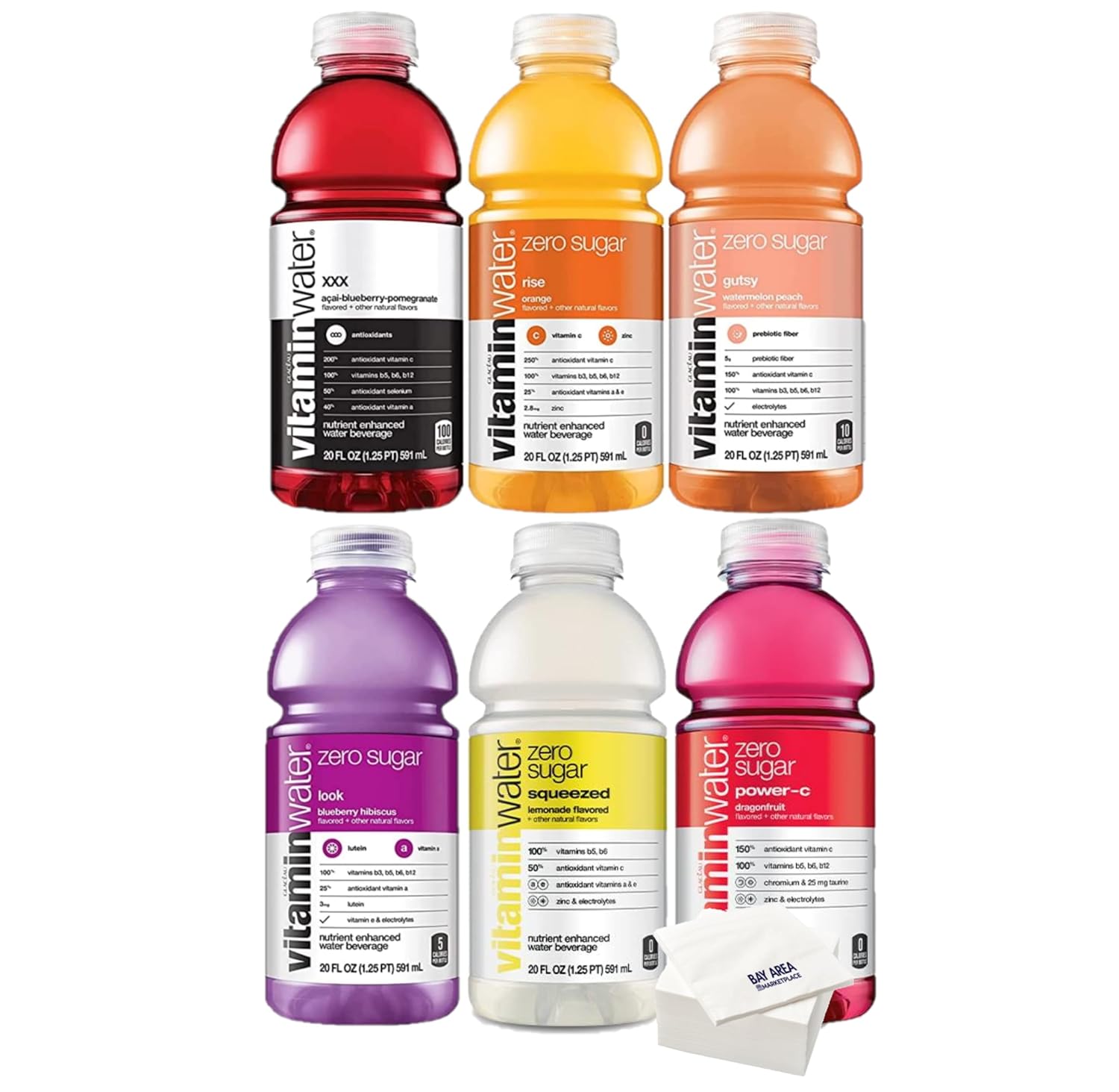 6 Pack 20oz Bottles Vitamin Water Zero Sugar H967212