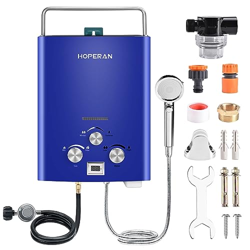 Blue 1.6GPM 6L Portable Propane Tankless Water Heater A1364