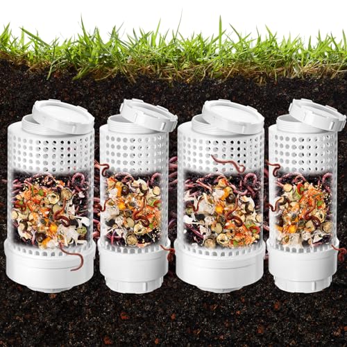 4 Pcs Worm Composter Compost Bin B125061