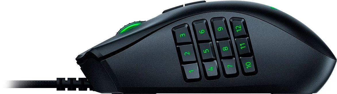 Black Wired Optical MMO Gaming Mouse with 12-Buttons N253511