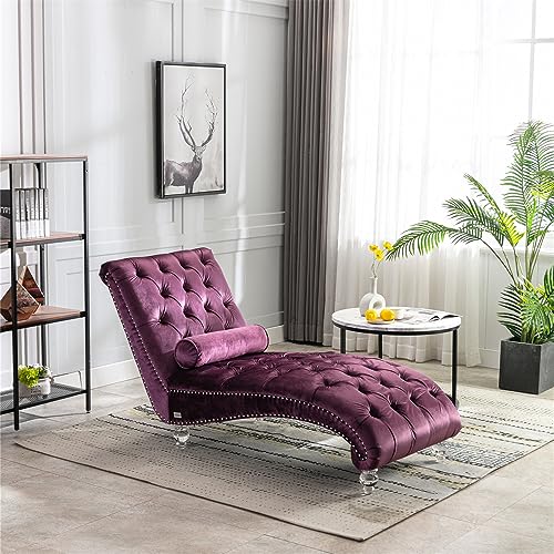 Emerald Velvet Chaise Sofa with Lumbar Pillow O6927