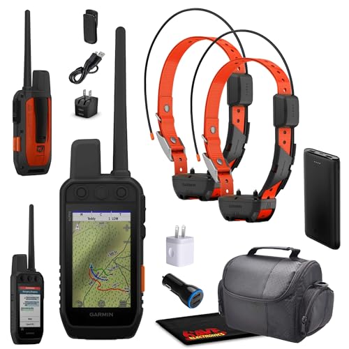Handheld Dog Tracking & Training System with 2 Dog Collar GPS Charger E594232