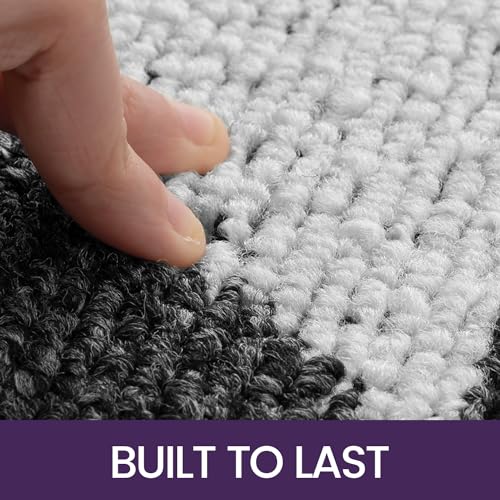 Black Non Slip Washable Absorbent Low-Profile Entrance Mat, 24"X36" Q125