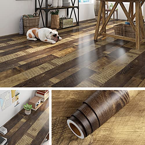 24x394 Wood Floor Contact Paper Peel and Stick Vinyl Flooring Roll S359